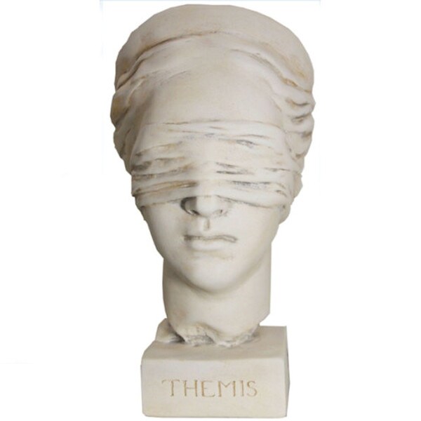 Blind Justice Themis Bust Sculpture Head Lady Portraiture Statue Art